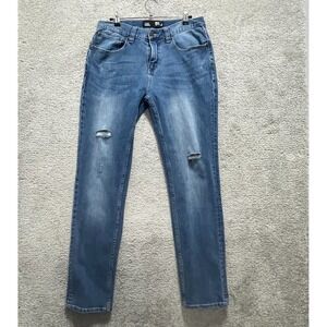 RSQ Jeans Women's 32x32 Blue Stretch Medium Washed Slim London Skinny 5-Pockets